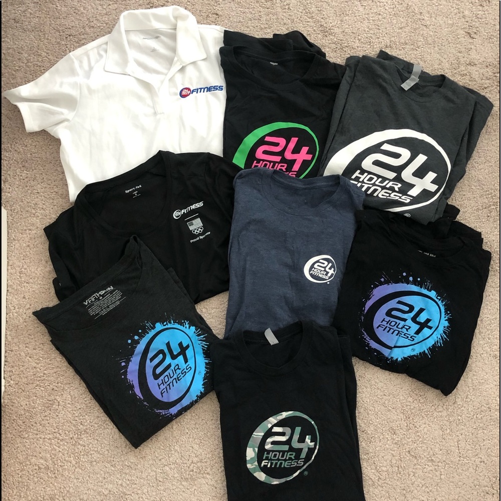 Lot of 24 Hour Fitness T shirts